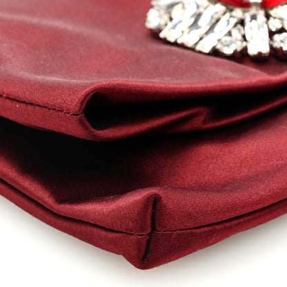 Jimmy Choo Satin Crystal Titania Clutch Red 7 of 8