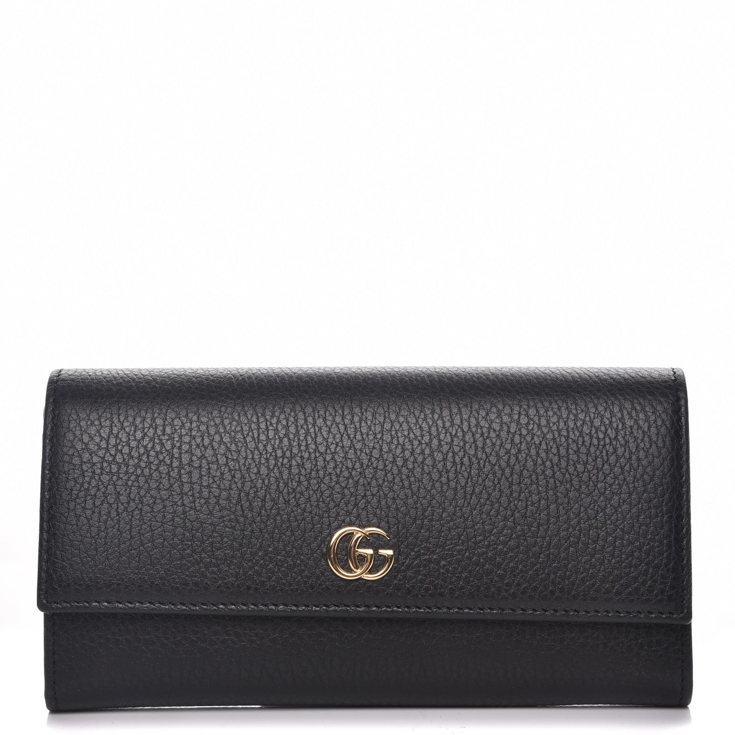 Dollar Calfskin GG Marmont Continental Wallet Black