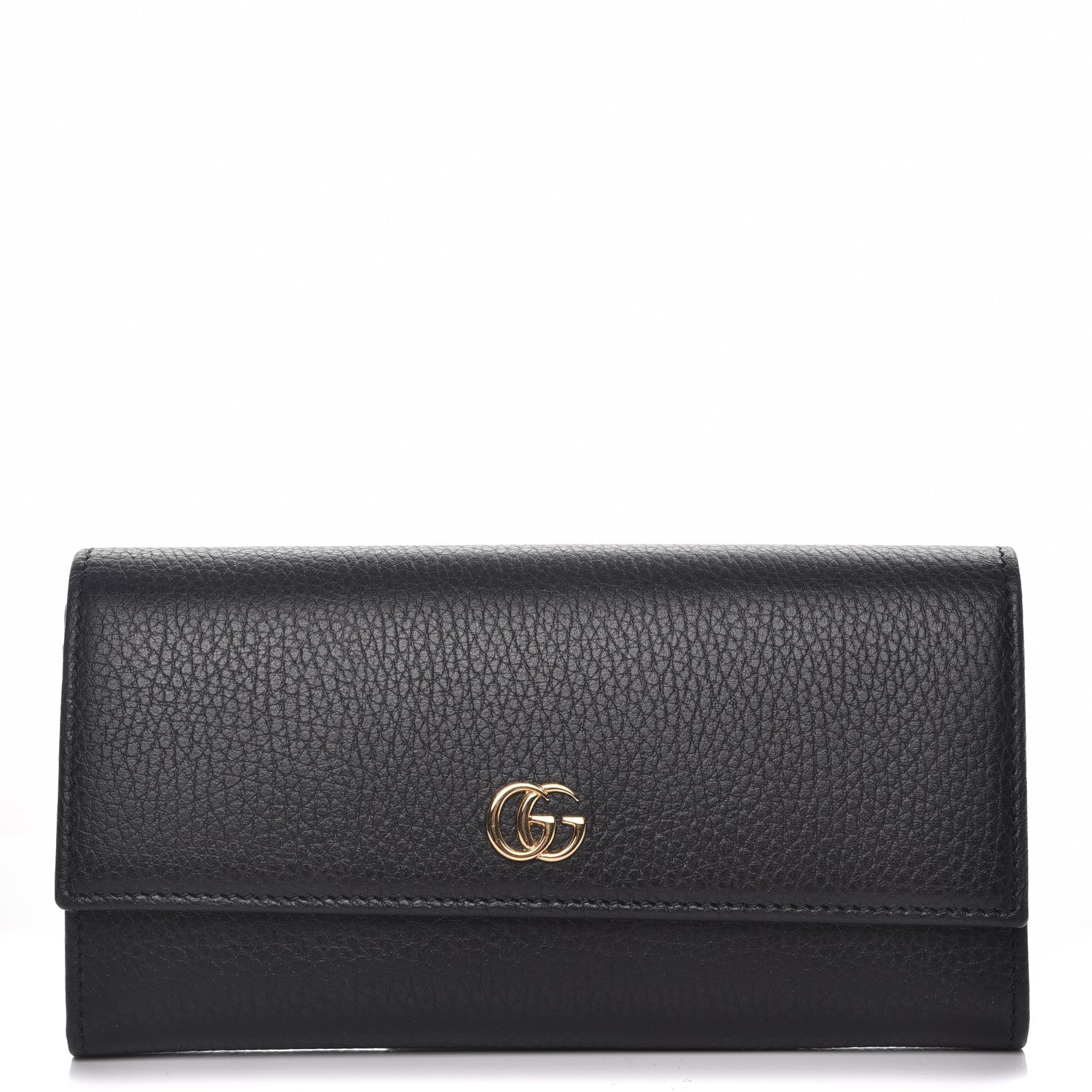 Gucci Dollar Calfskin GG Marmont Continental Wallet Black 1 of 8