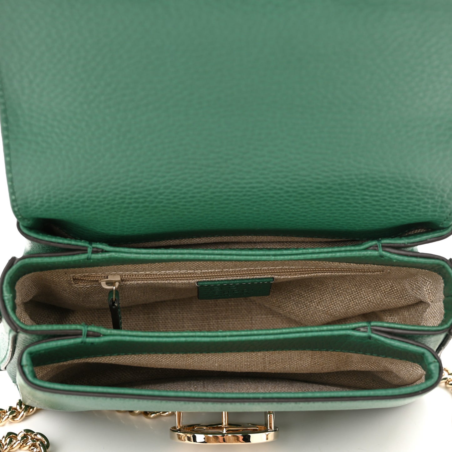 Dollar Calfskin Interlocking G Crossbody Bag Emerald