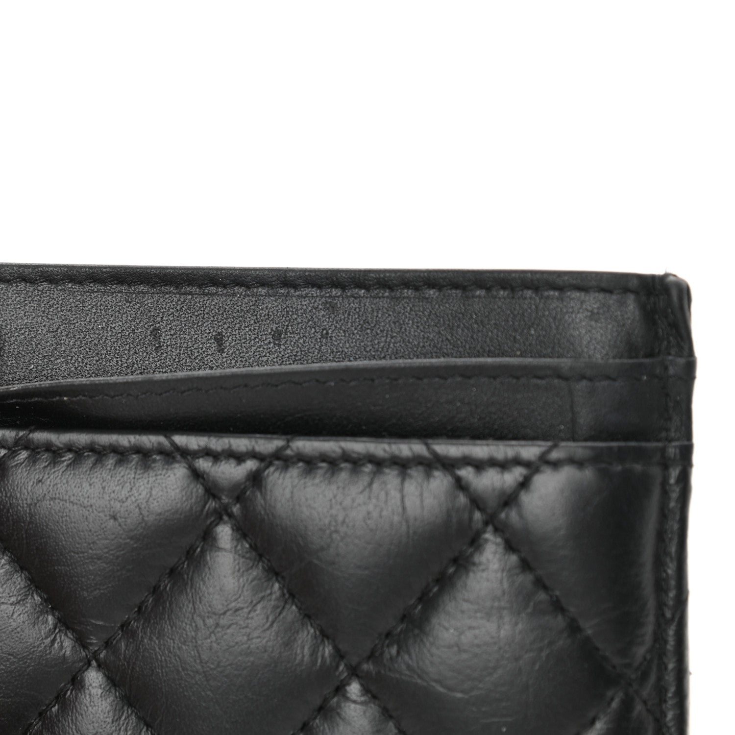 Chanel Aged Calfskin Quilted Lucky Charms Reissue Card Holder Black 10 of 13