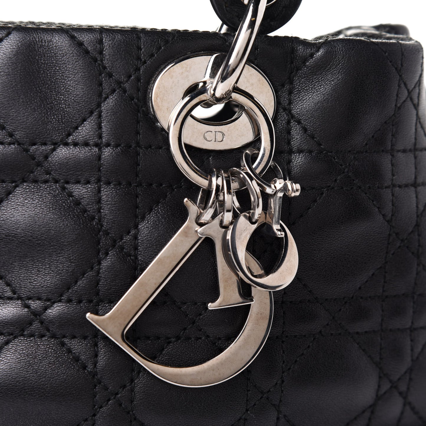 Lambskin Cannage Small Soft Lady Dior Tote Black