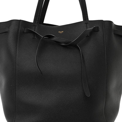 Celine Soft Grained Calfskin Small Belt Cabas Phantom Black 8 of 12