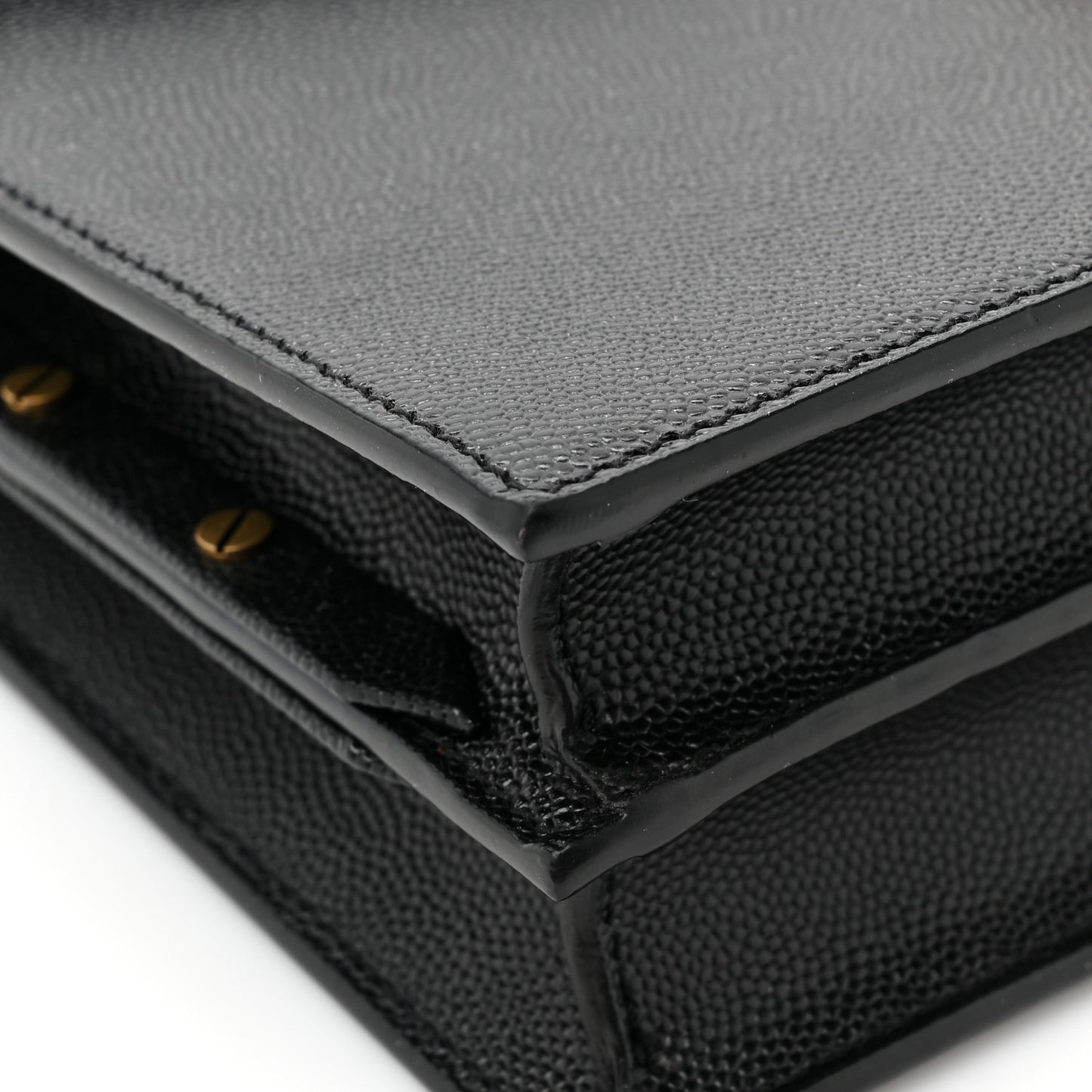 Grain De Poudre Monogram Cassandra Clasp Bag Black