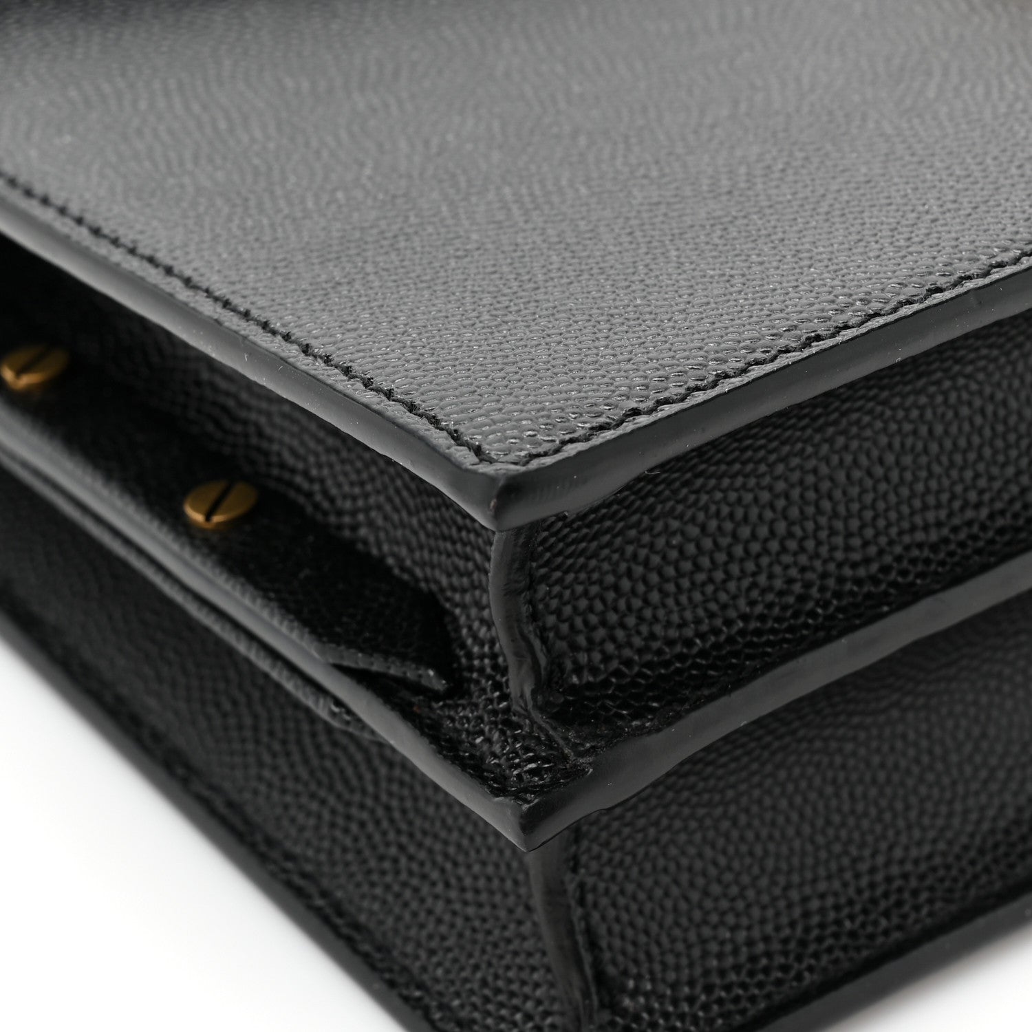 Saint Laurent Grain De Poudre Monogram Cassandra Clasp Bag Black 11 of 13