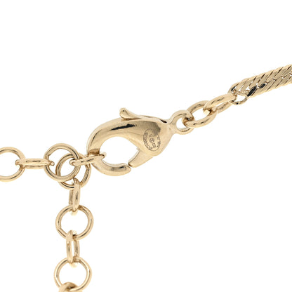 Chanel Crystal Textured CC Pendant Necklace Gold 5 of 6
