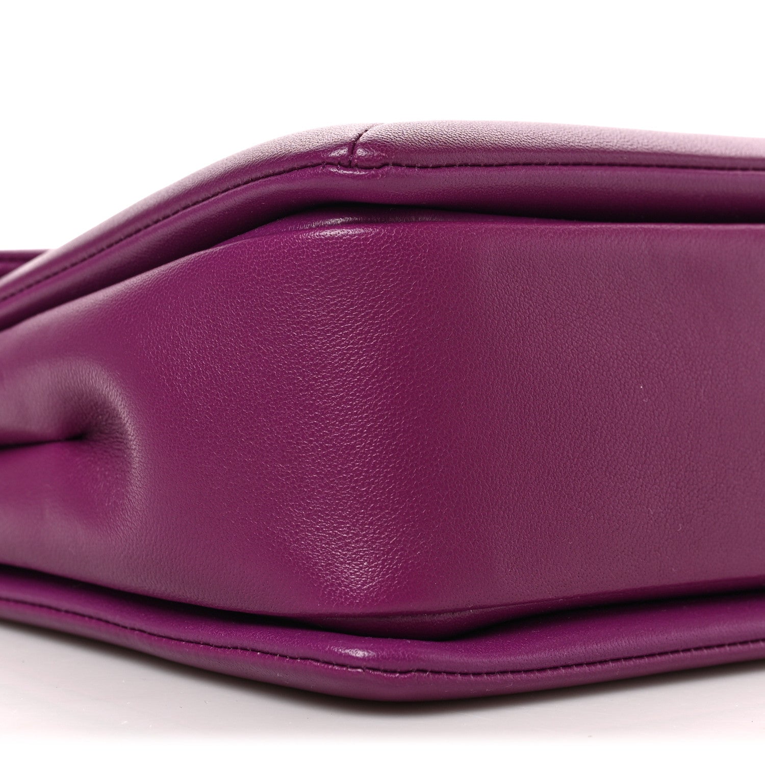 Valentino Garavani Nappa One Stud Chain Clutch Prune 7 of 8