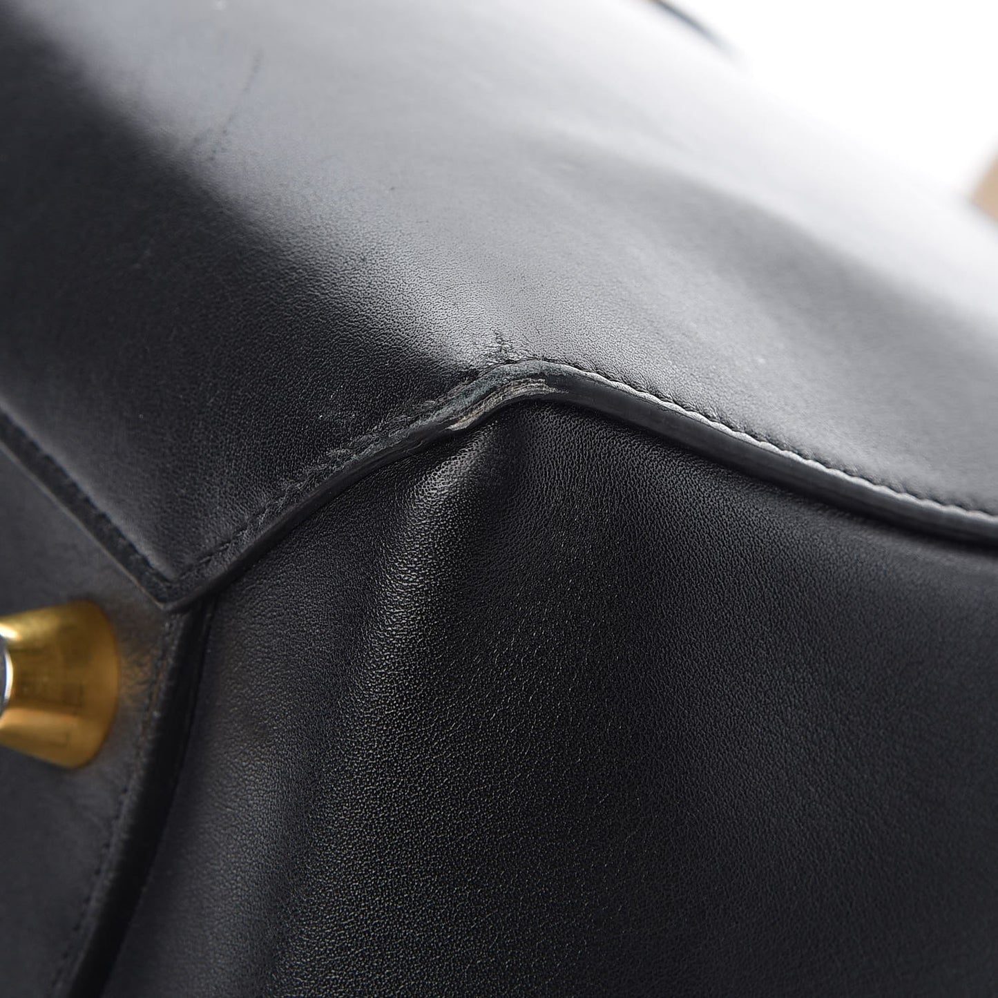 Smooth Calfskin Small Bi-Color Belt Bag Black Cream