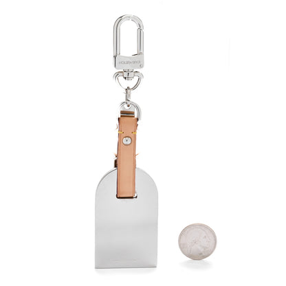 Louis Vuitton Metal Luggage Tag Key Holder Silver 2 of 4