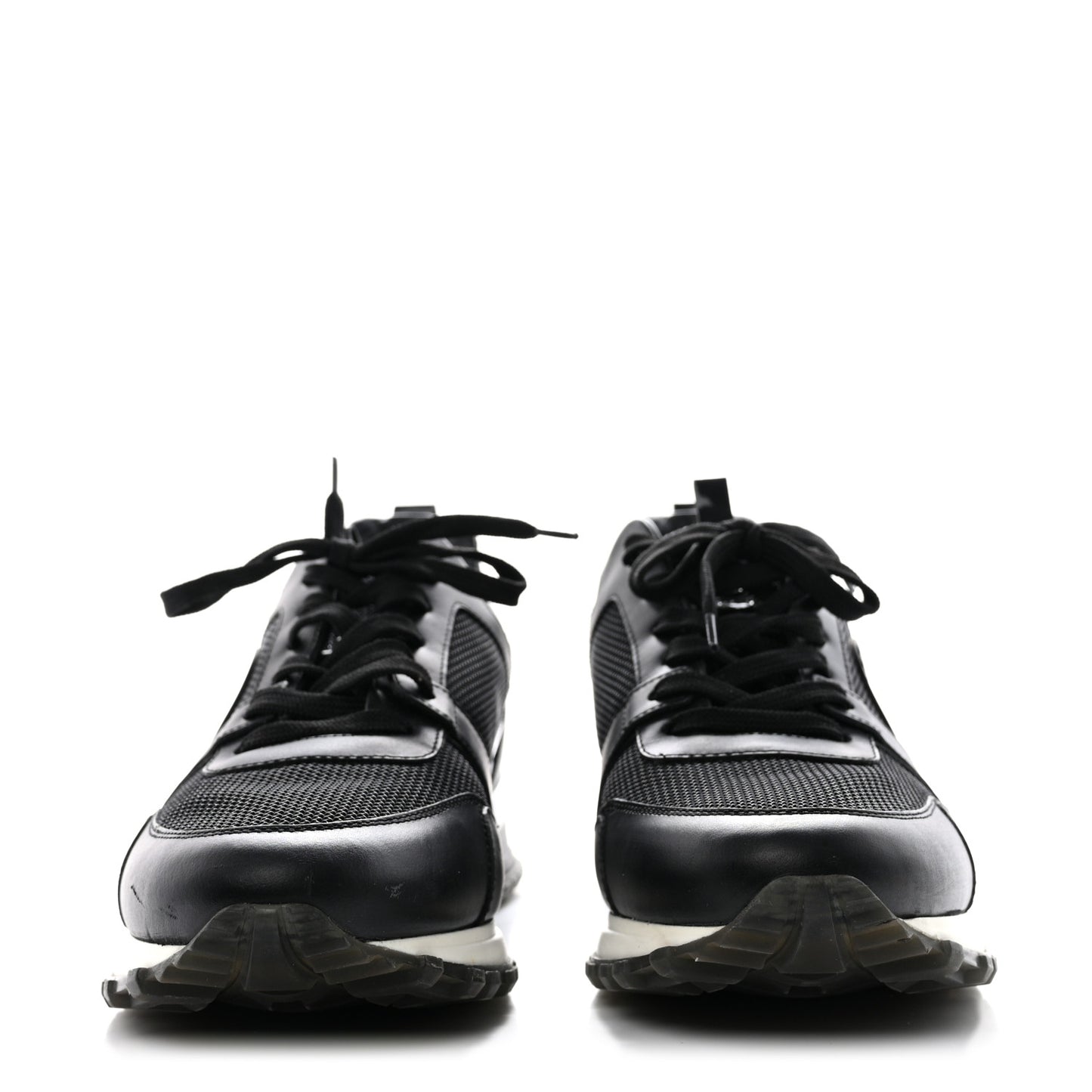 Calfskin Run Away Sneakers 36 Black