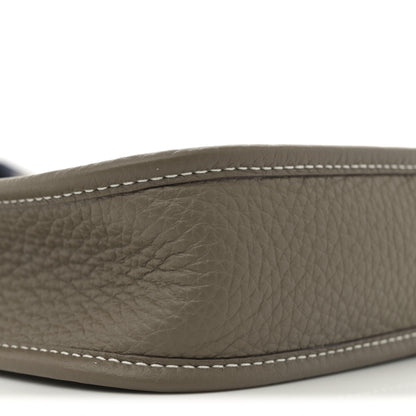 Hermes Taurillon Clemence Amazone Evelyne TPM Etoupe Bleu Indigo 9 of 11