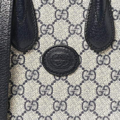 Gucci GG Supreme Monogram Textured Dollar Calfskin Mini Retro Interlocking G Tote Bag Beige Blue 8 of 10