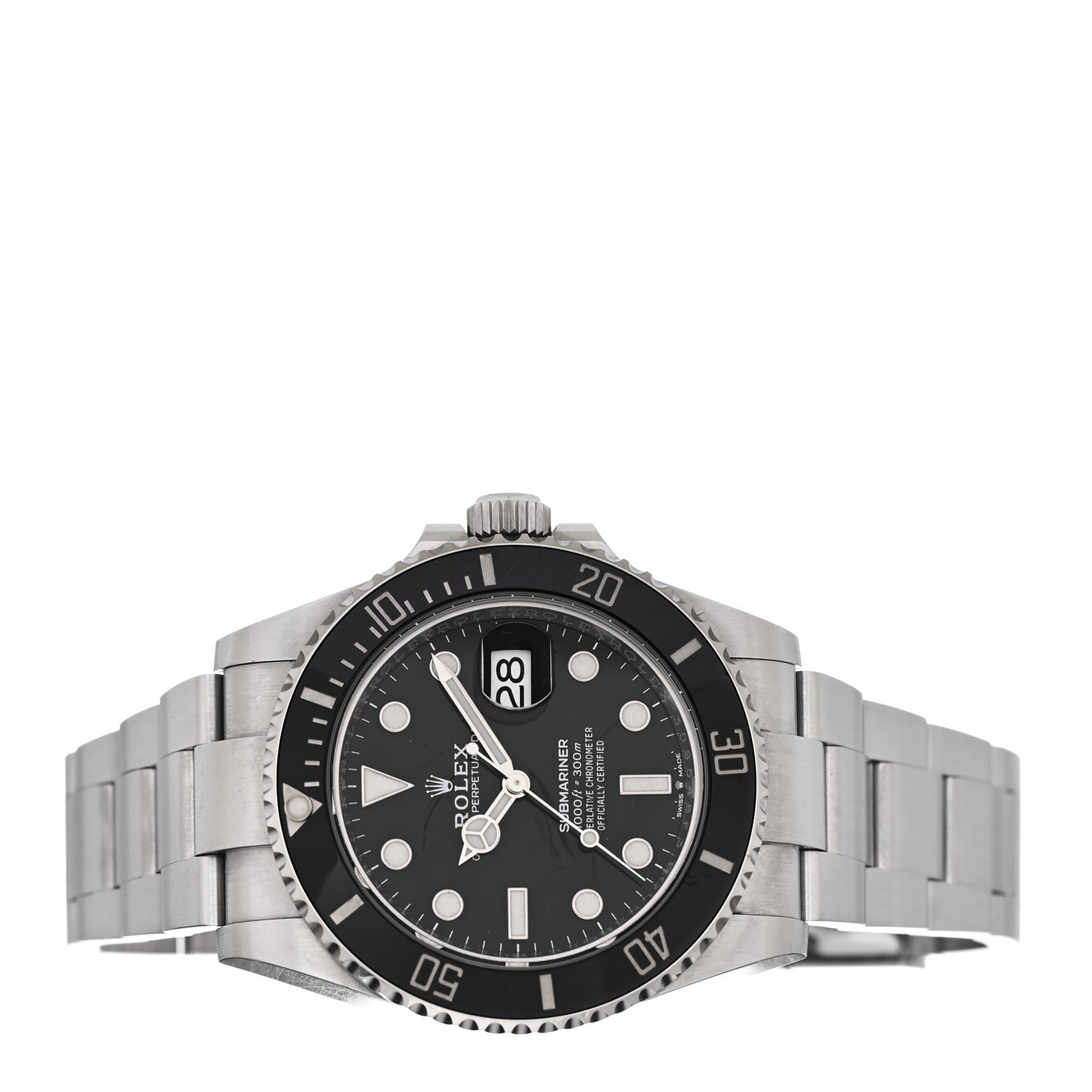 Stainless Steel 41mm Oyster Perpetual Submariner Date Watch Black 126610LN