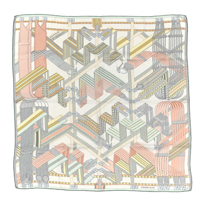 Hermes Silk Sangles En Zigzag Scarf 90 1 of 6