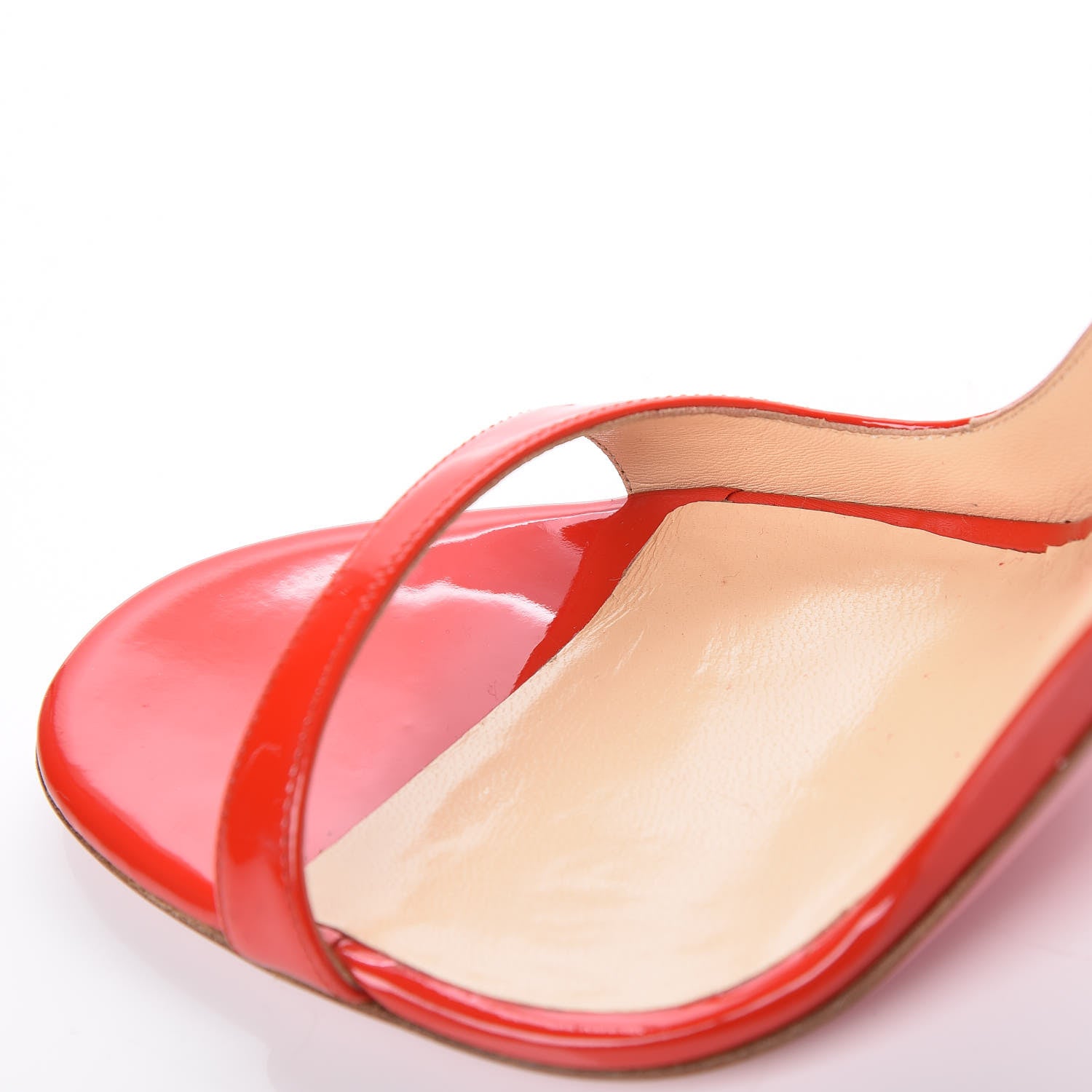 Christian Louboutin Patent Toboggan 100 Pumps 39 Red 9 of 11
