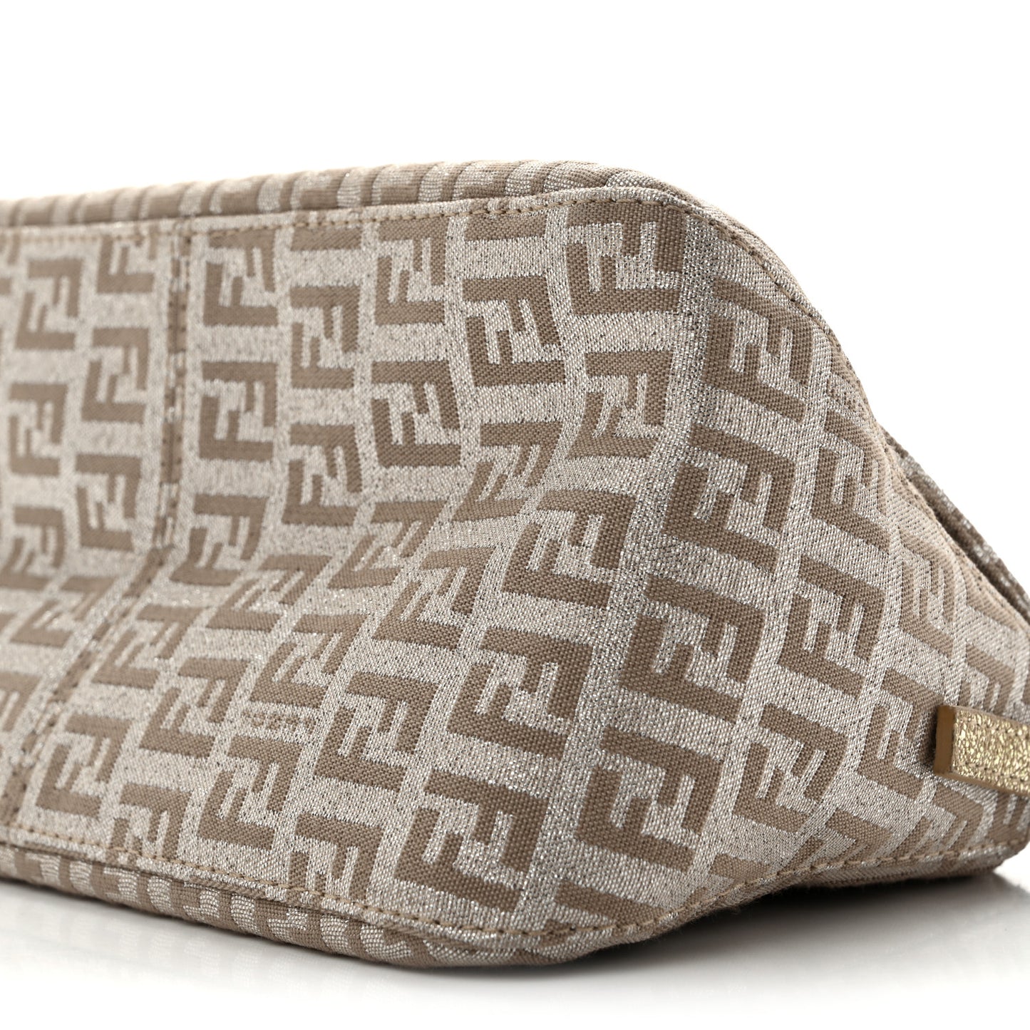 Metallic Jacquard Zucchino Suede Mini Mama Baguette Cipria Argento Grigio