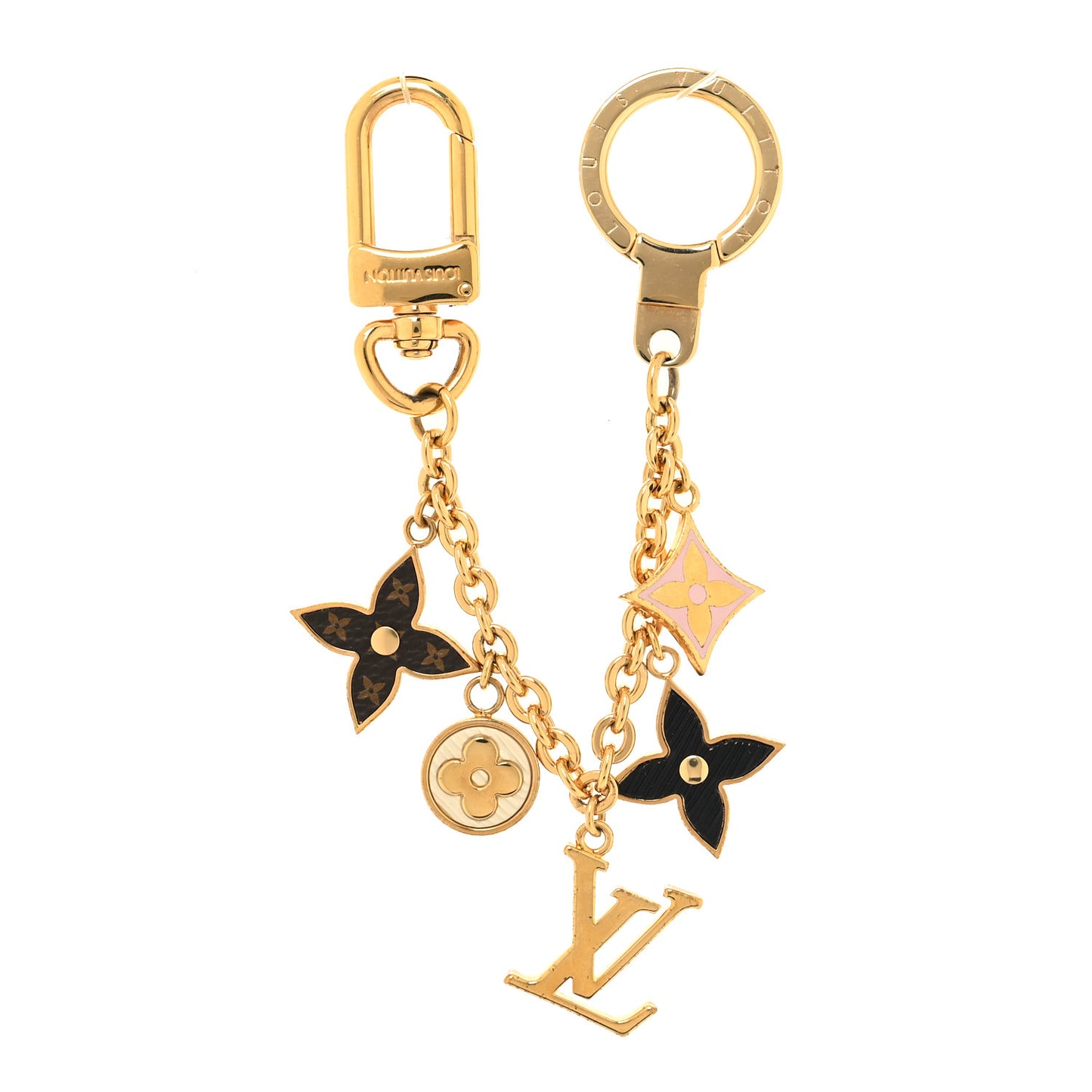 Monogram Spring Street Bag Charm Key Holder Gold