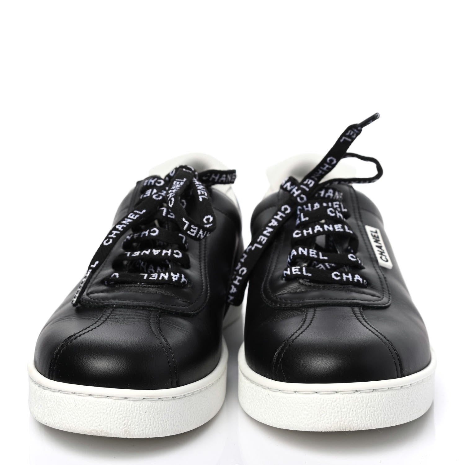 Chanel Calfskin CC Womens Sneakers 39.5 Black 2 of 4