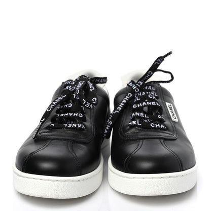 Chanel Calfskin CC Womens Sneakers 39.5 Black 2 of 4
