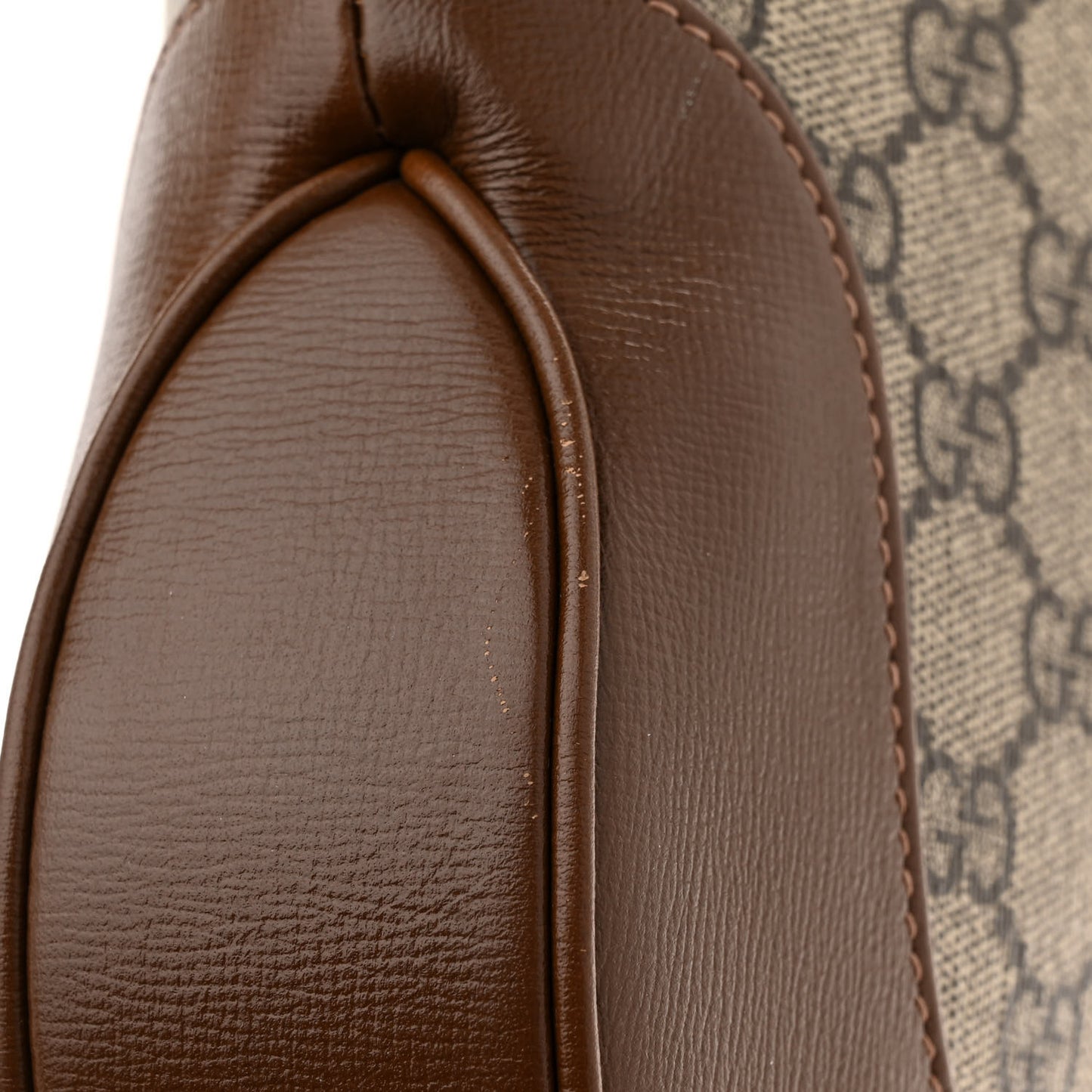 GG Supreme Monogram Azalea Calfskin Web Medium Jackie 1961 Hobo Beige Ebony Brown Sugar