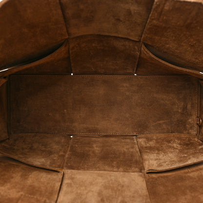 Bottega Veneta Suede Maxi Intrecciato Small Arco Tote Brown 6 of 11
