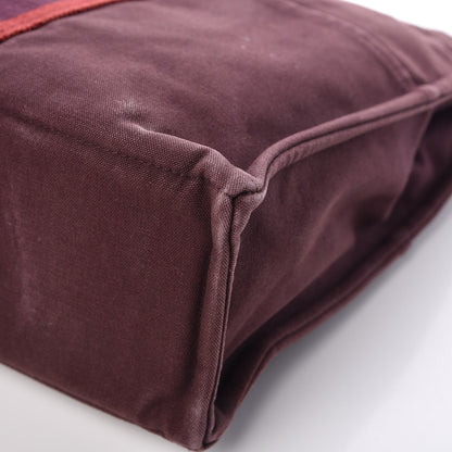 Hermes Canvas Fourre Tout MM Burgundy 13 of 20