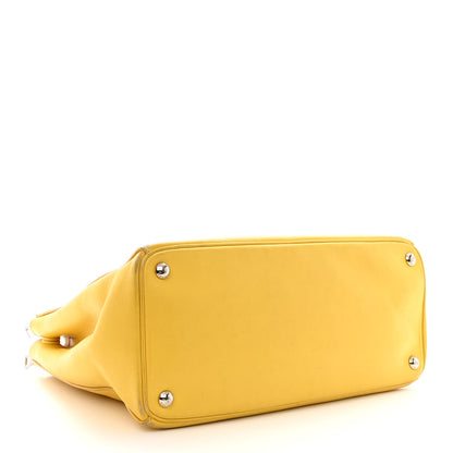 Prada City Calf Medium Galleria Double Zip Tote Yellow 4 of 25