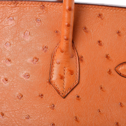 Hermes Ostrich Birkin 35 Orange 30 of 34