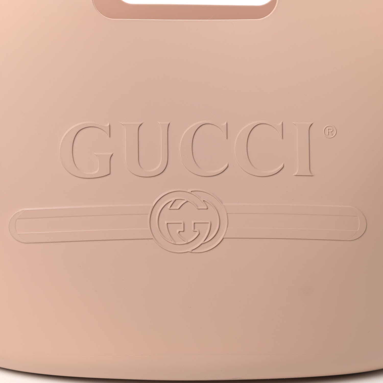 Gucci Rubber Oversized Logo Tote Rosa 7 of 9