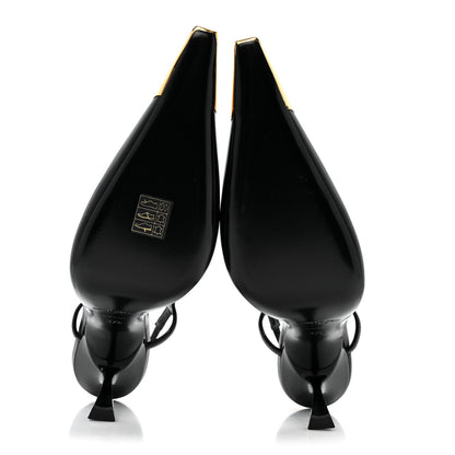 Saint Laurent Smooth Calfskin Jeanne 110 Slingback Pumps 37.5 Black 6 of 11