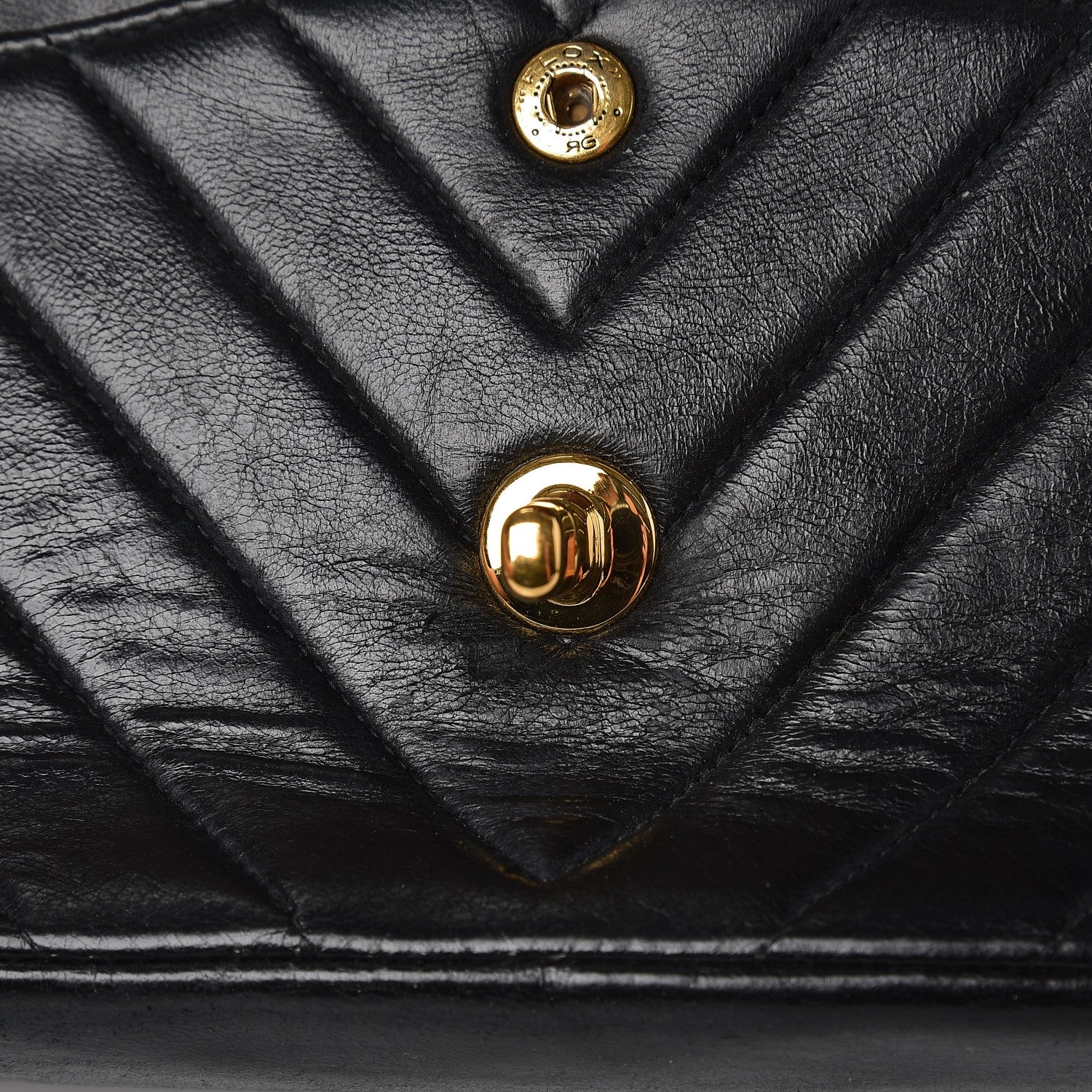 Chanel Lambskin Chevron Quilted Medium Double Flap Black 12 of 18