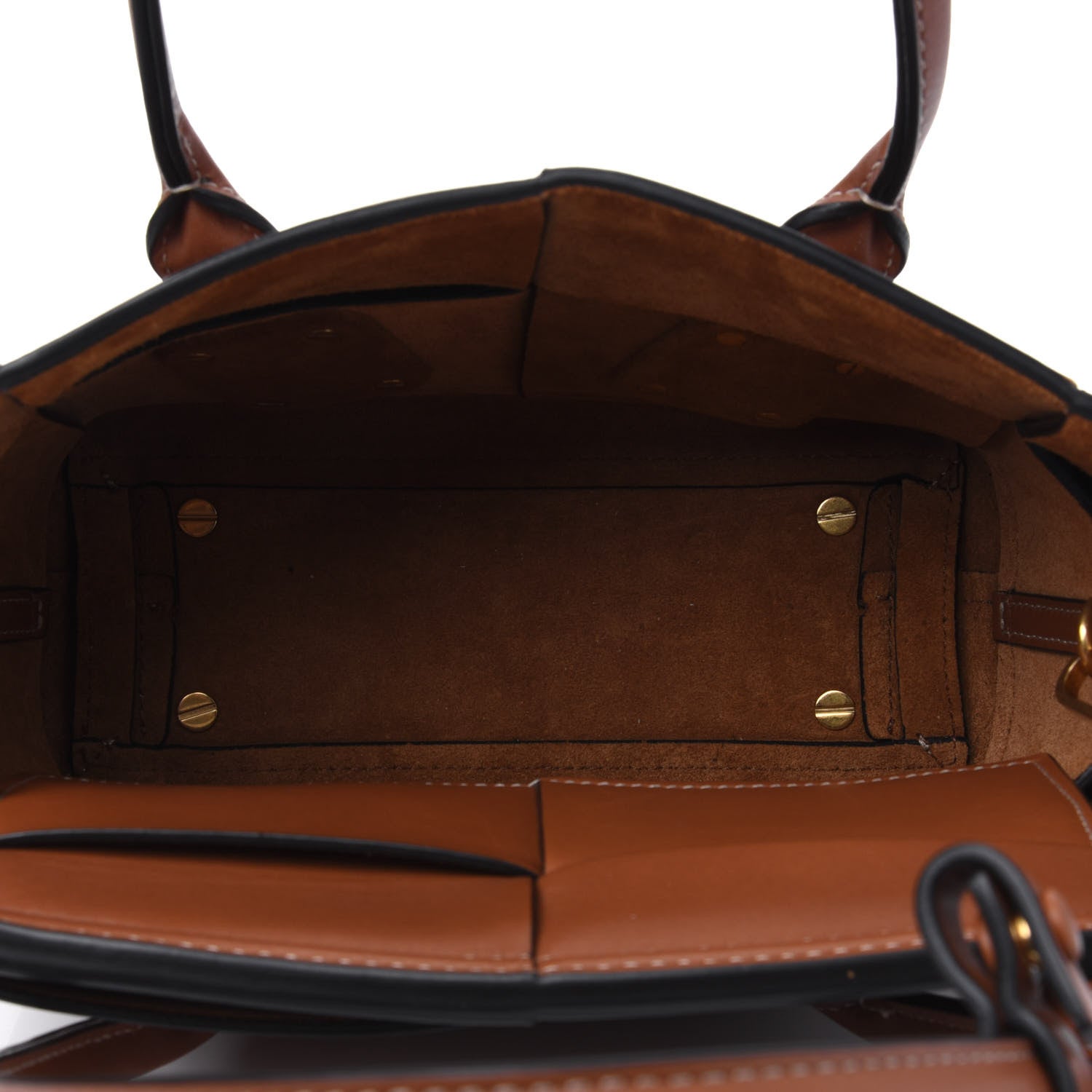Bottega Veneta French Calfskin Maxi Intrecciato Mini Arco Wood 3 of 4
