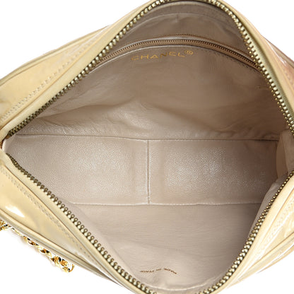 Chanel Patent Quilted Tassel Camera Case Beige 4 of 16