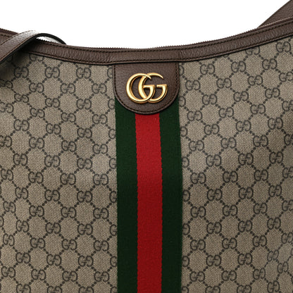 Gucci GG Supreme Monogram Web Ophidia Half Moon Hobo Brown 8 of 14