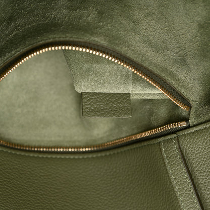 Celine Grained Calfskin Maillon Triomphe Medium Cabas Light Khaki 8 of 12