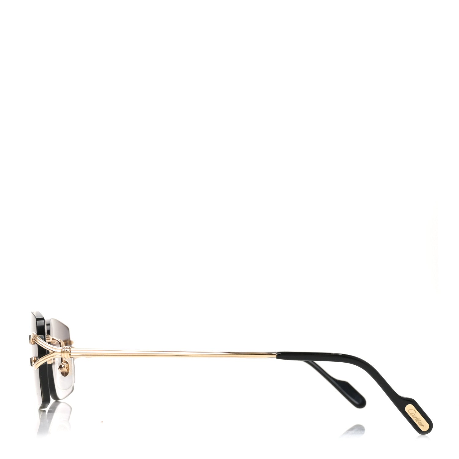 Cartier Metal Classic C Rimless Sunglasses CT0550S Gold 3 of 7