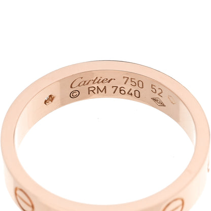 Cartier 18K Pink Gold Diamond 4mm LOVE Wedding Band Ring 52 6 4 of 5