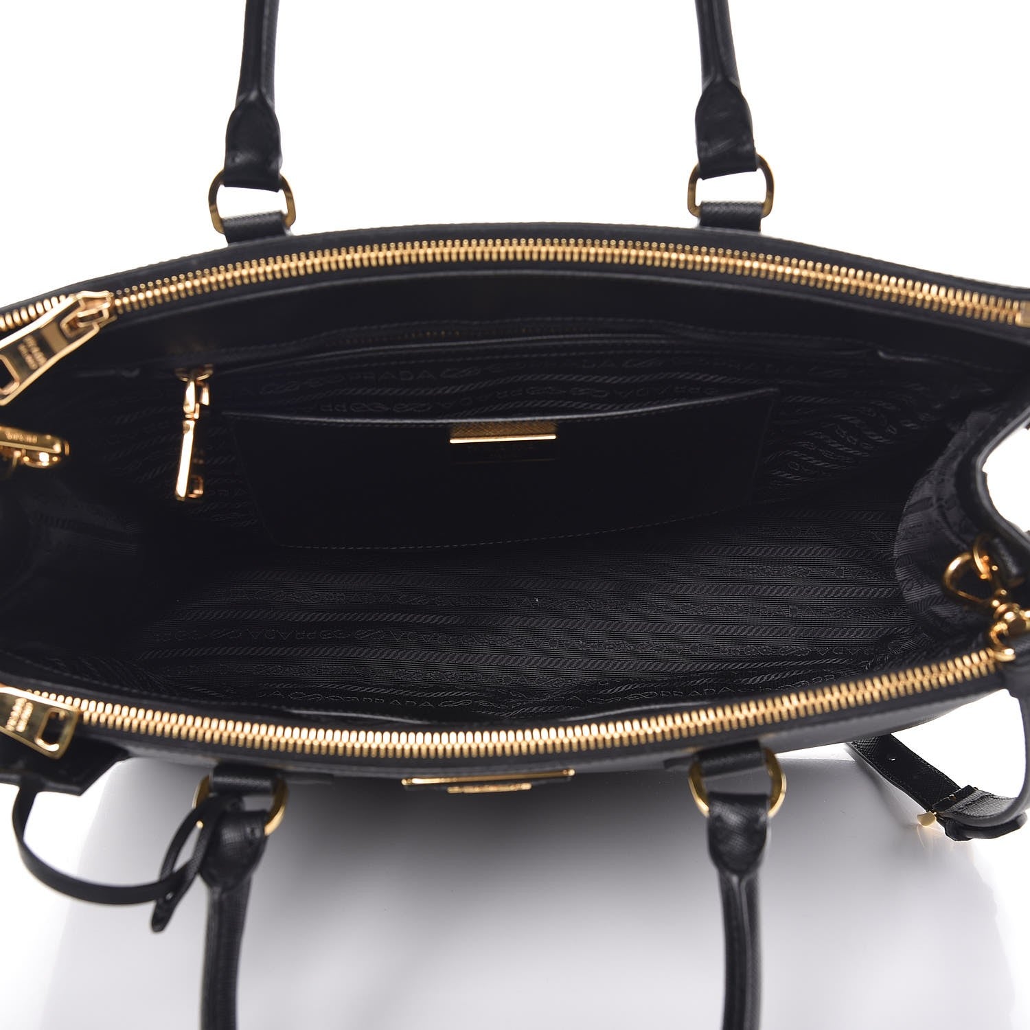 Prada Saffiano Medium Galleria Double Zip Tote Black 5 of 10
