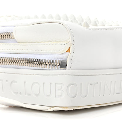 Christian Louboutin Calfskin Mens Loubifunk Spiked Bag White 9 of 13