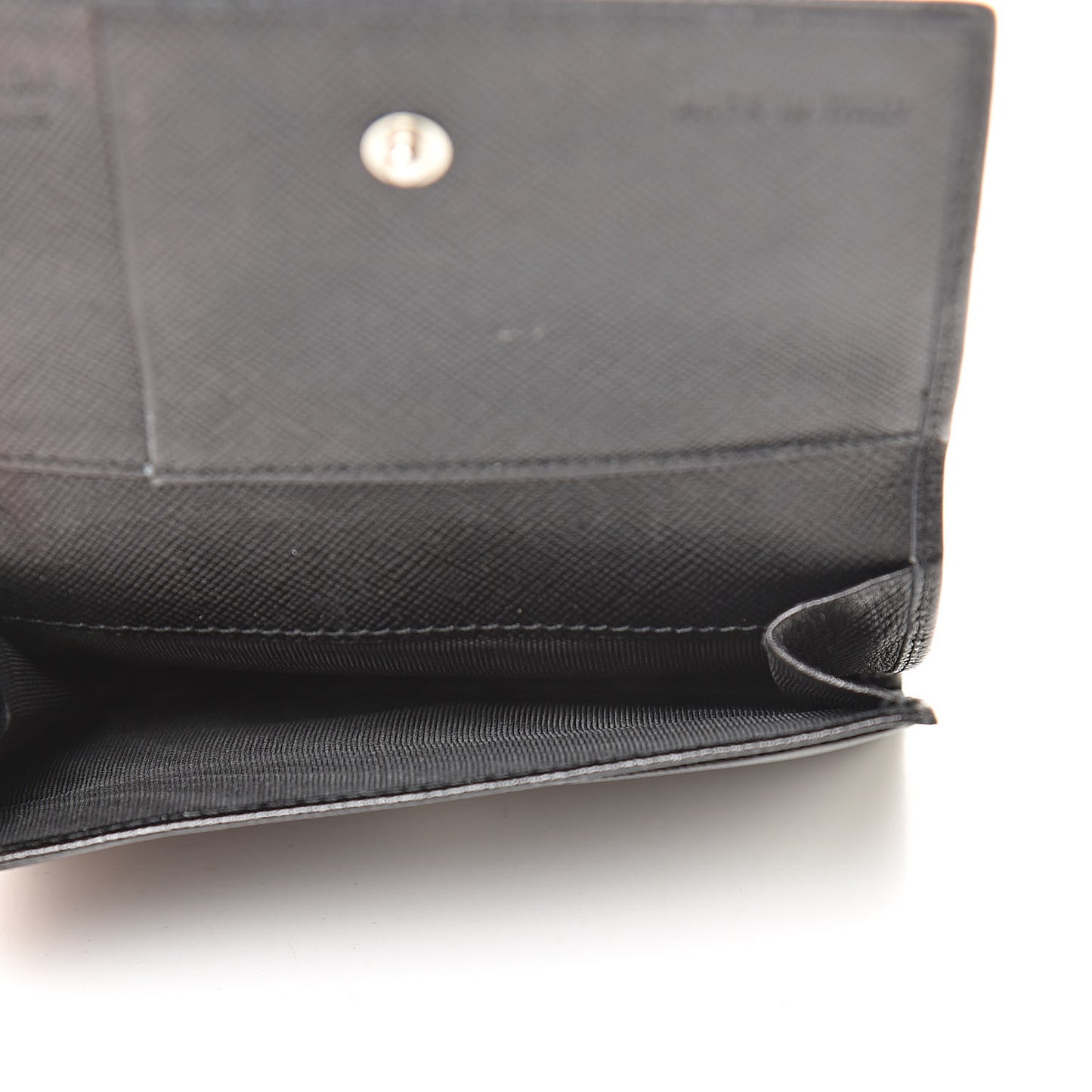 Saffiano Bi-Fold Card Holder Wallet Black
