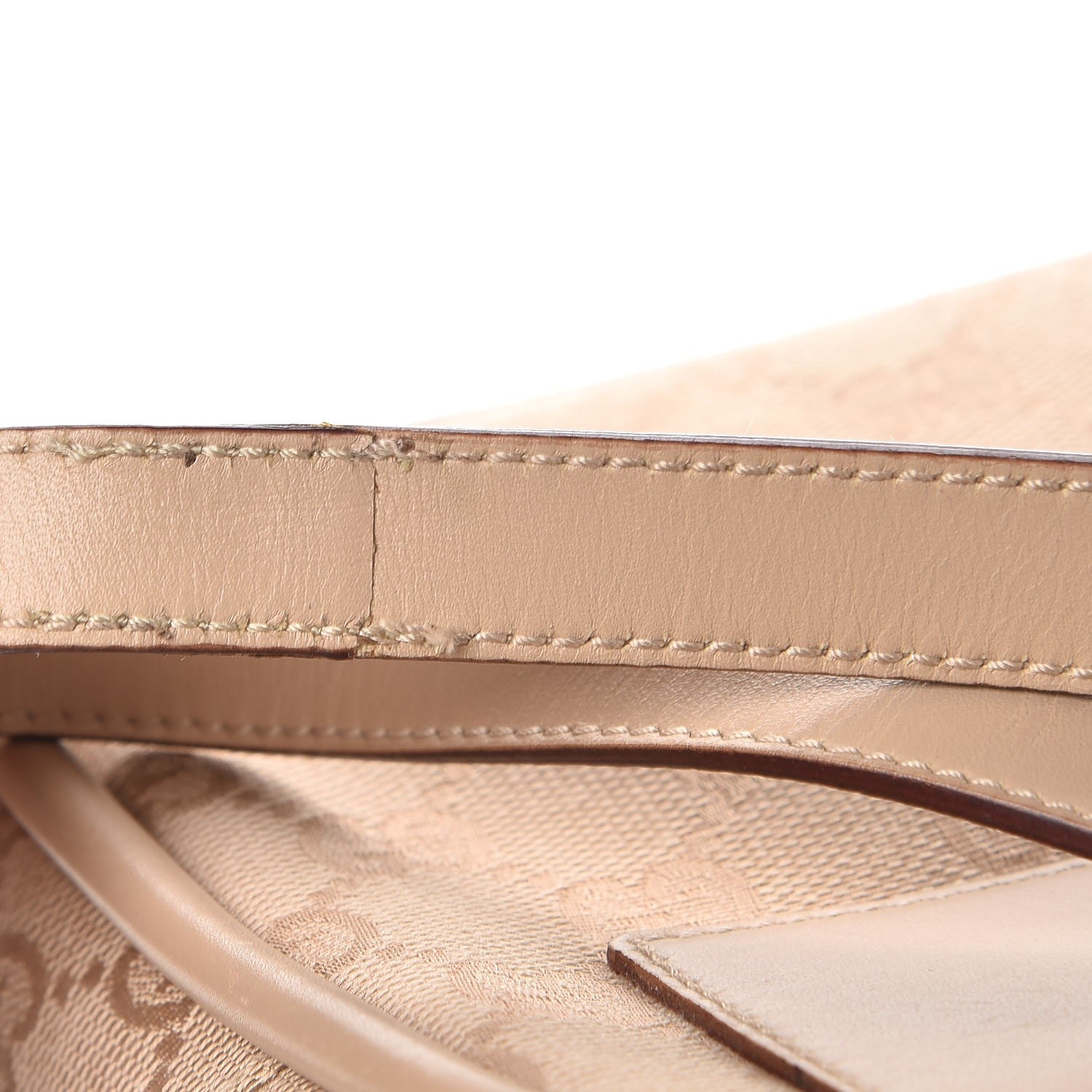 Gucci Monogram Satchel Beige 9 of 11