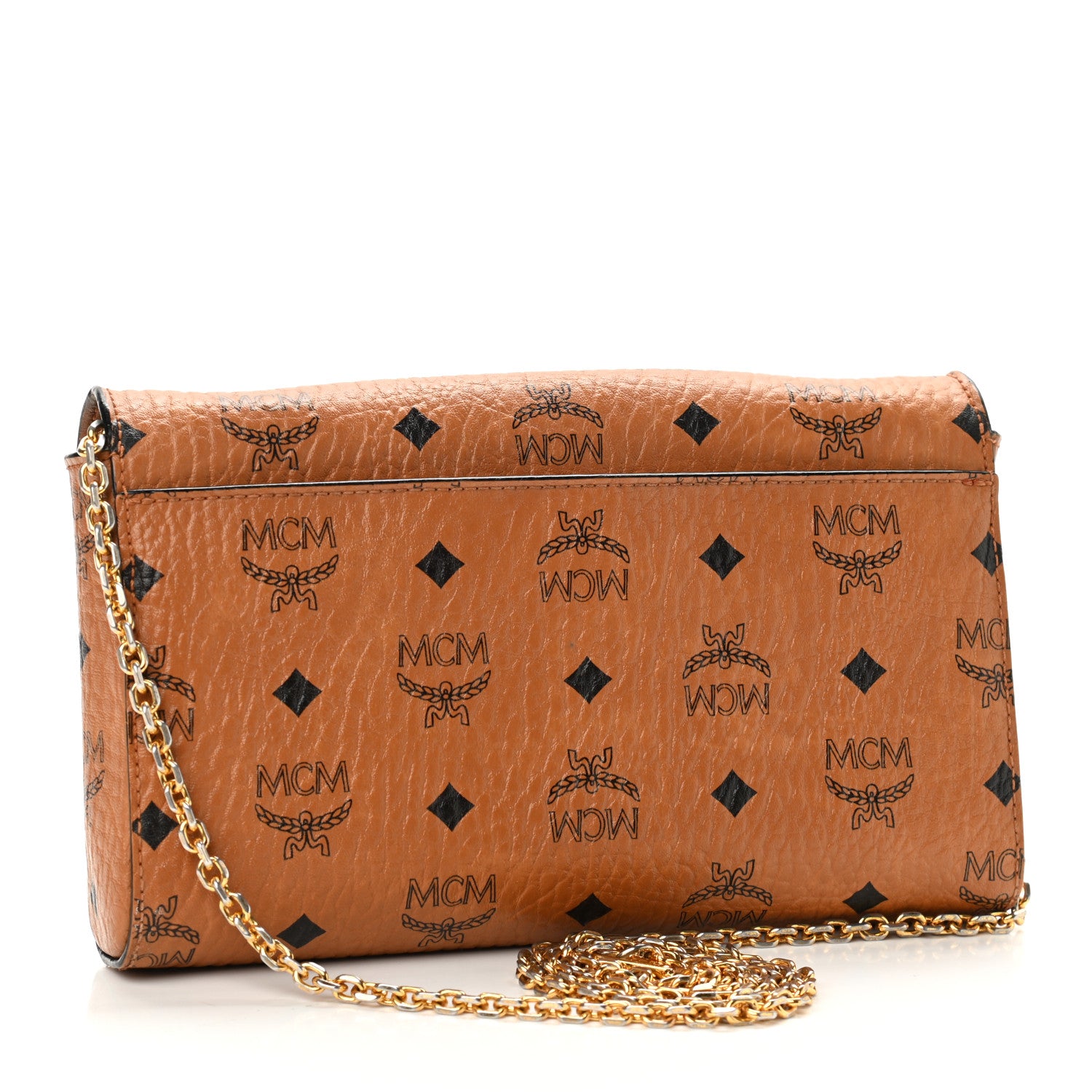 MCM Visetos Medium Patricia Wallet On Chain Cognac 3 of 11