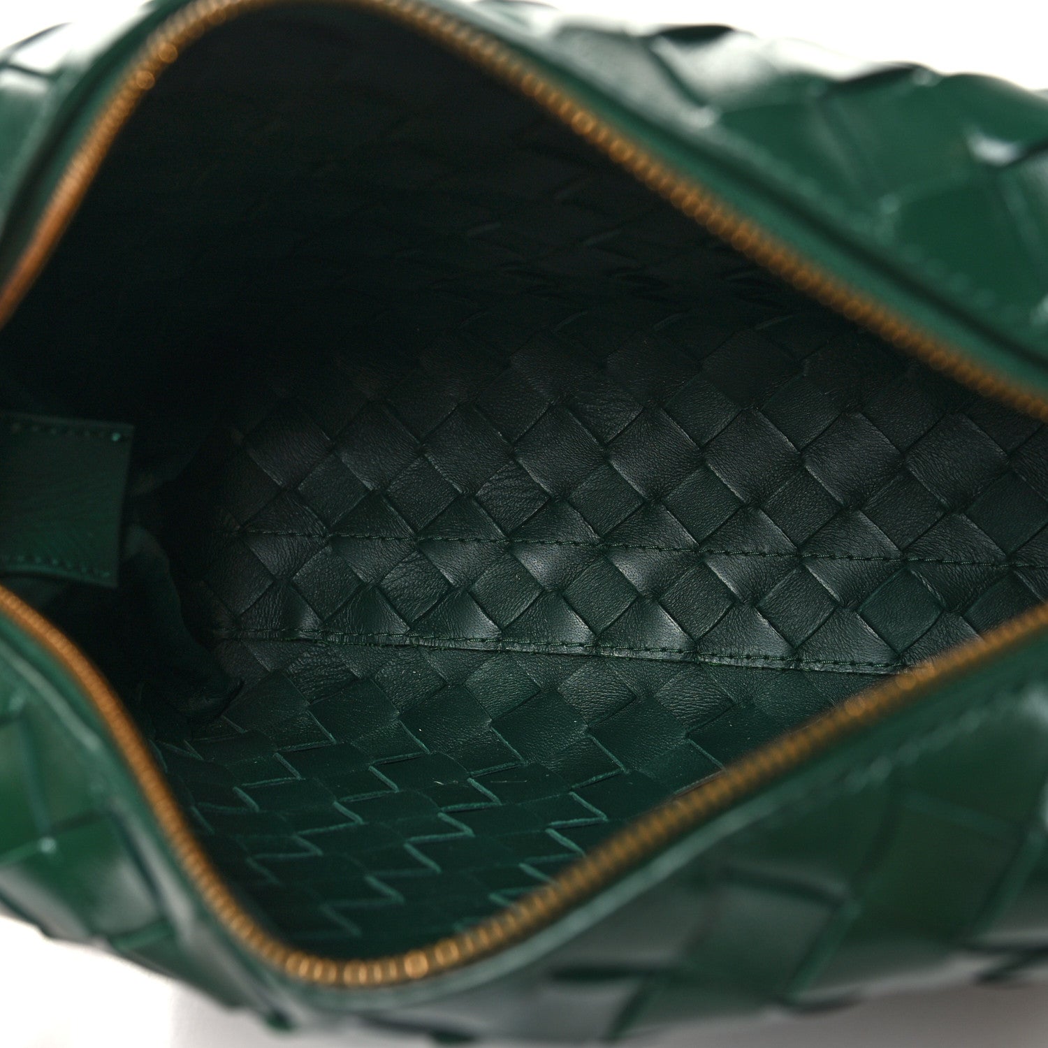 Bottega Veneta Polished Patent Intrecciato Knot Small Loop Camera Bag Raintree 5 of 9