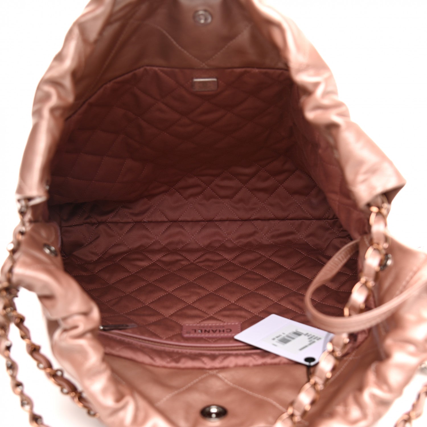 Chanel Metallic Calfskin Quilted Chanel 22 Pink 6 of 11
