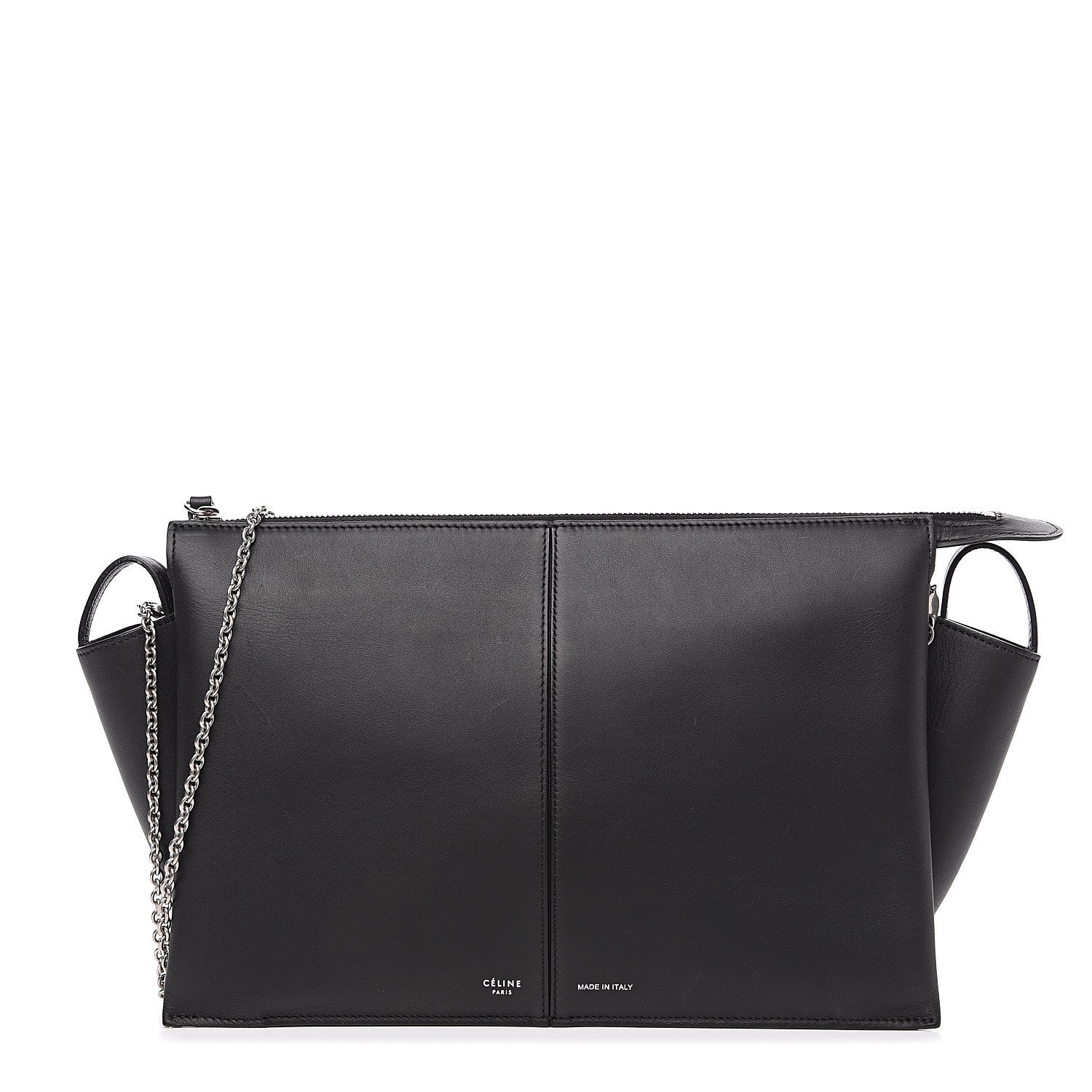 Celine Supple Natural Calfskin Tri-Fold Clutch Black 1 of 11