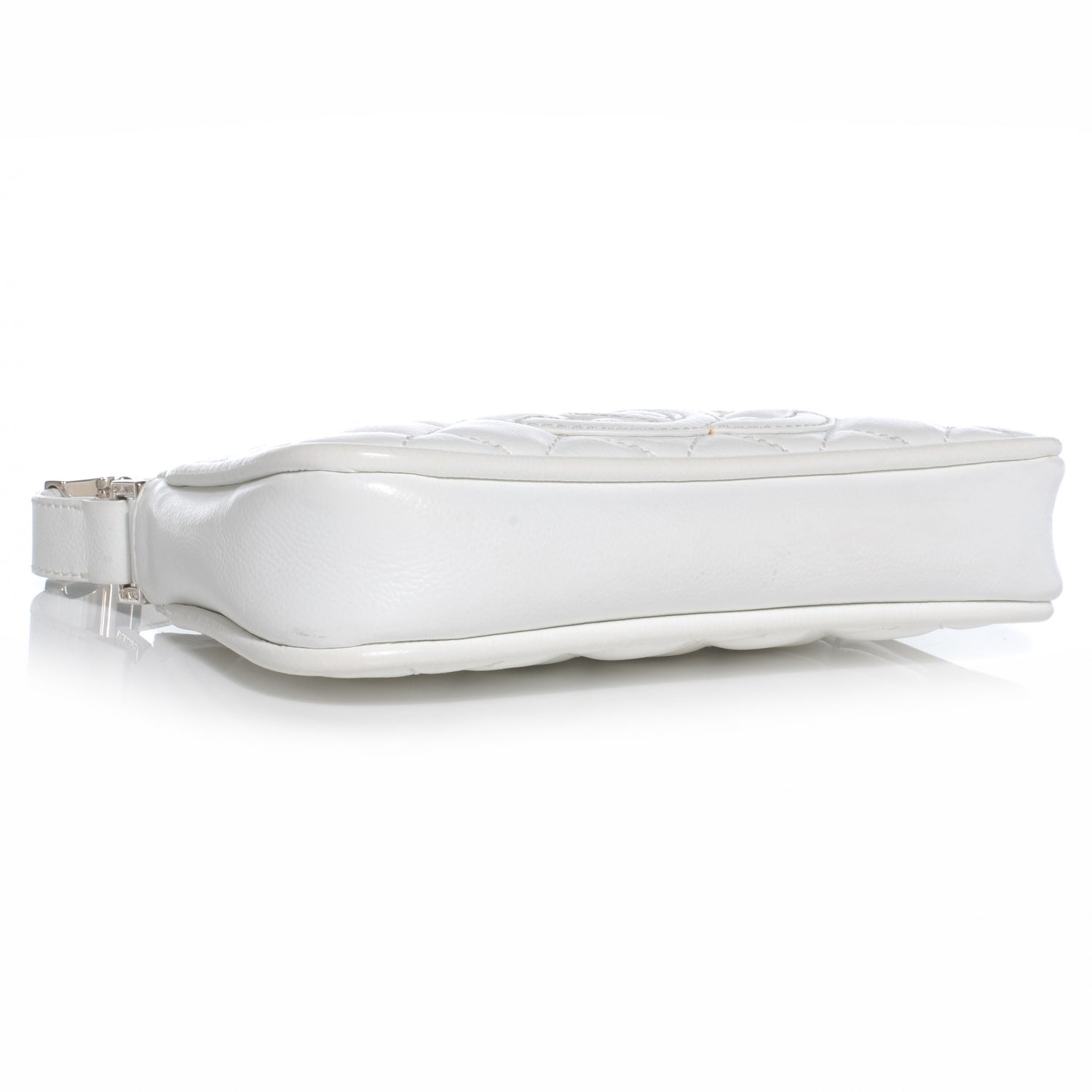 Chanel Caviar Quilted Small Pochette Bag White 5 of 8
