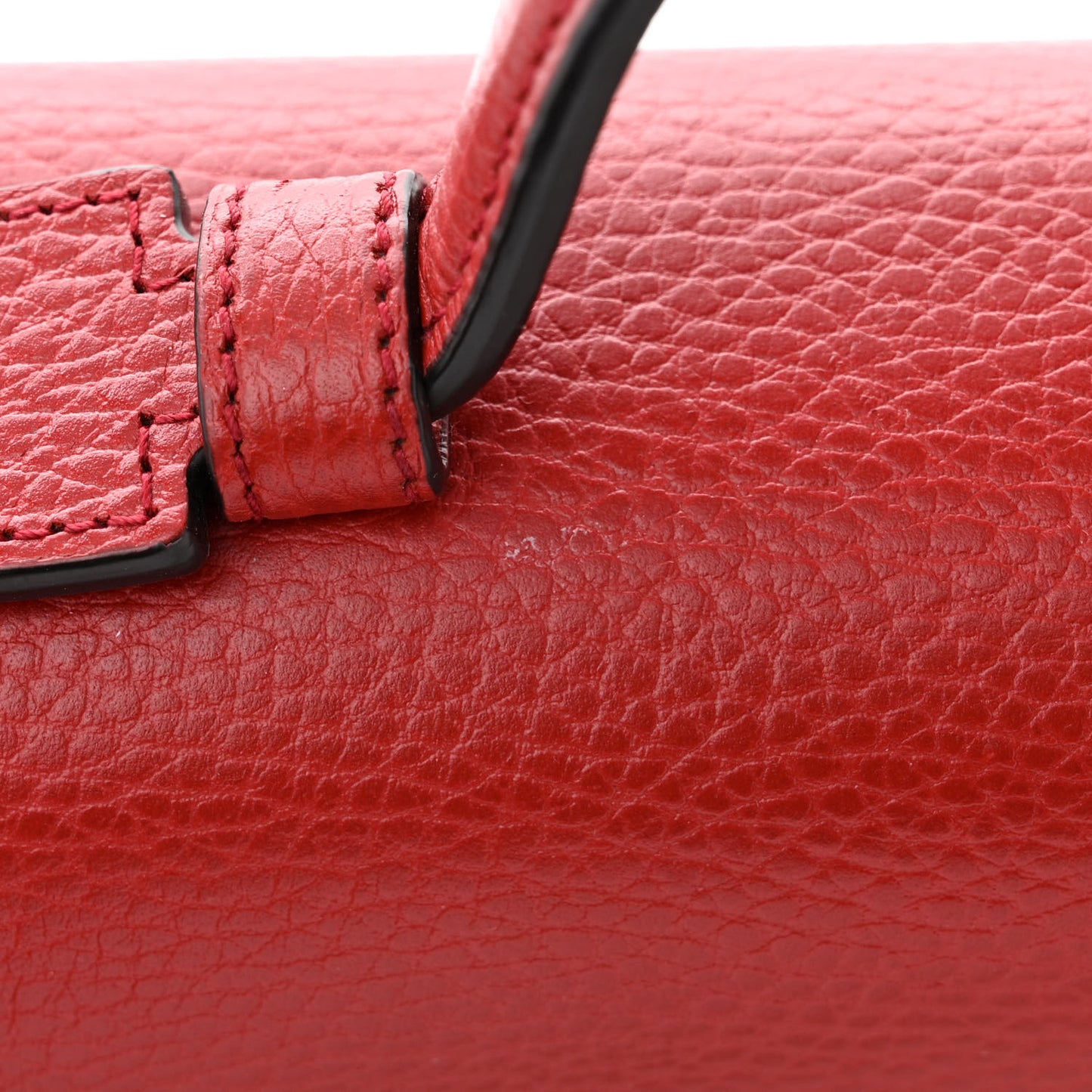 Dollar Calfskin Interlocking G Top Handle Shoulder Bag Red