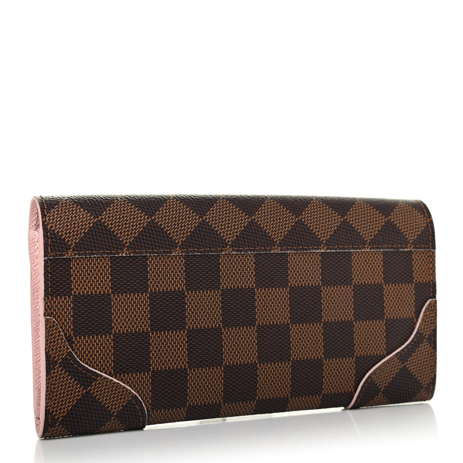 Louis Vuitton Damier Ebene Caissa Wallet Rose Ballerine 2 of 4