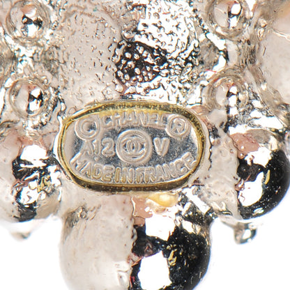 Chanel Crystal CC Earrings Silver 4 of 5