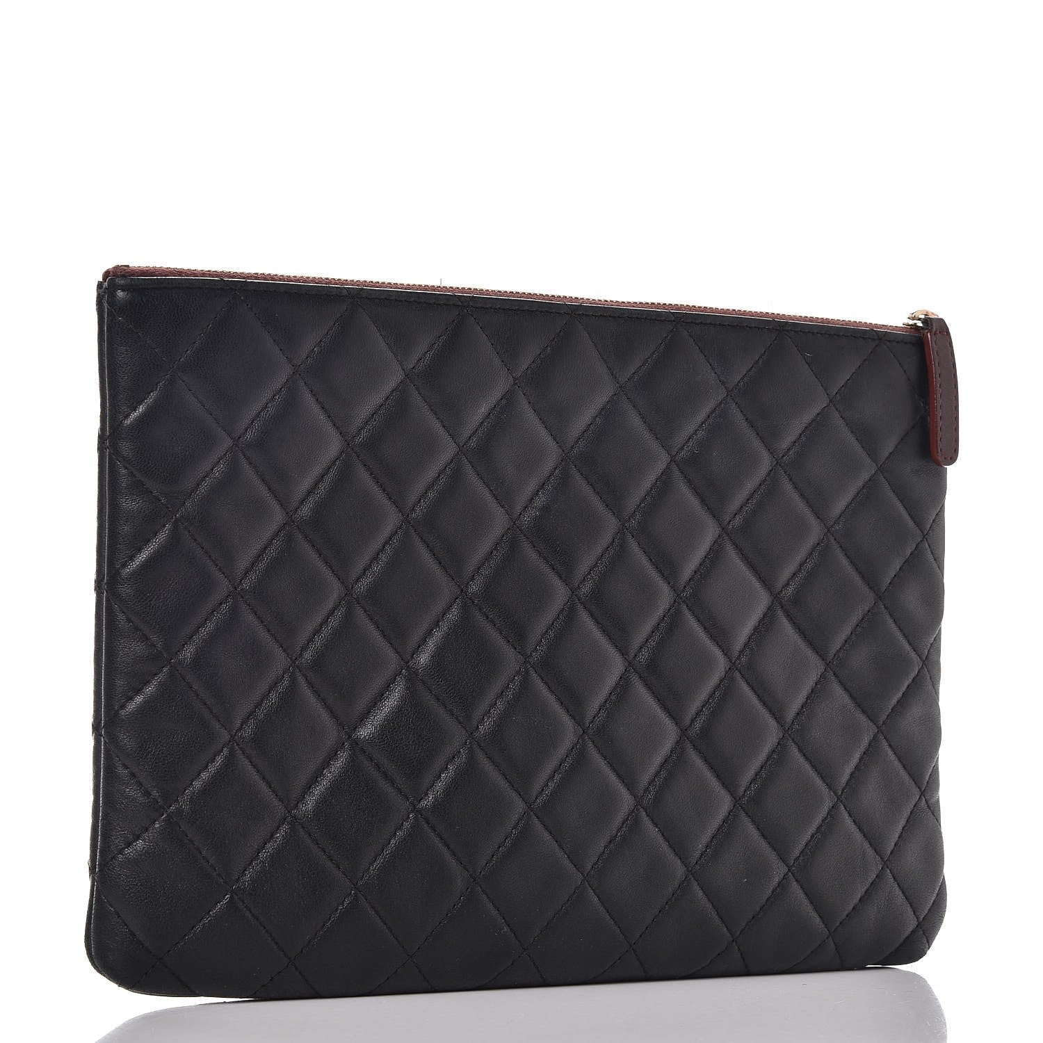 Chanel Lambskin Quilted Medium Cosmetic Case Black 3 of 10